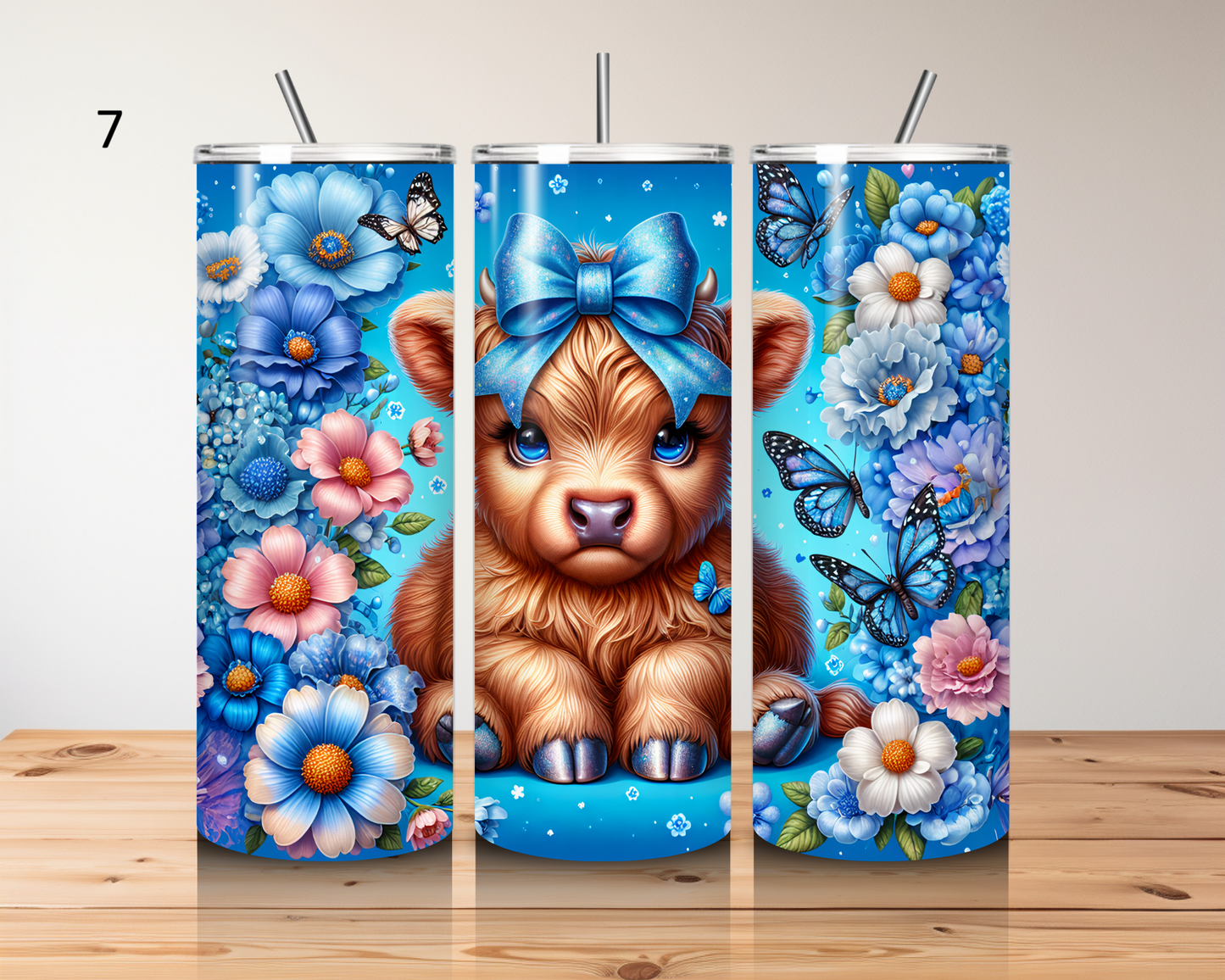 Highland cow-20oz stainless steel tumbler (various colours)