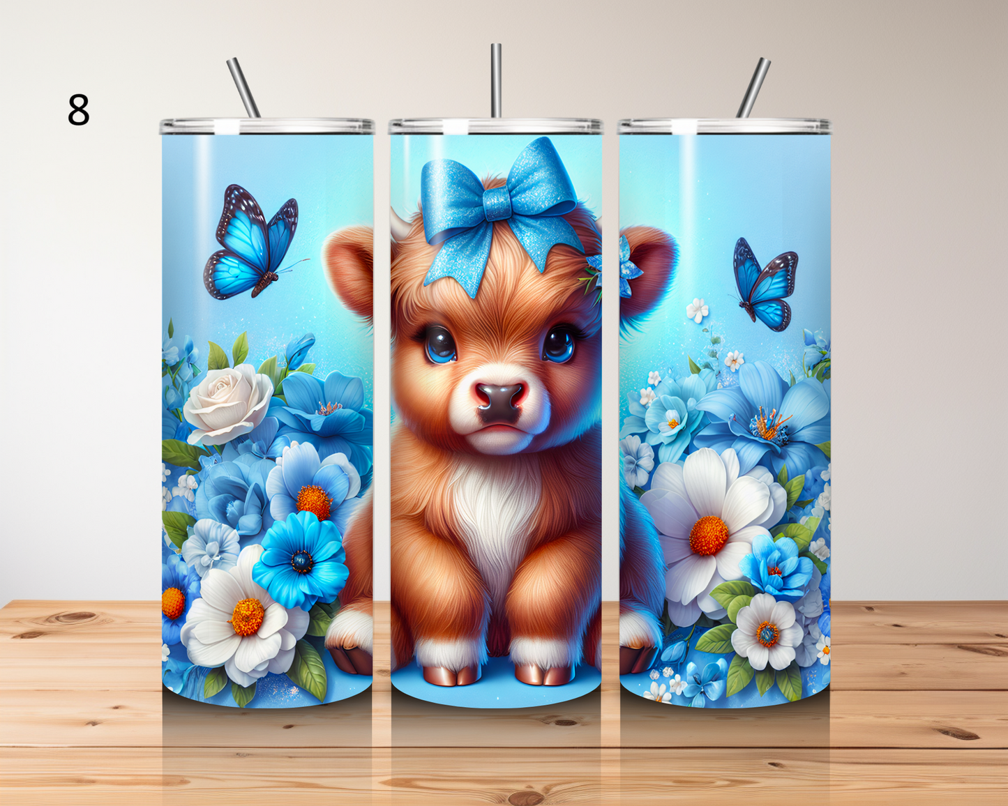 Highland cow-20oz stainless steel tumbler (various colours)