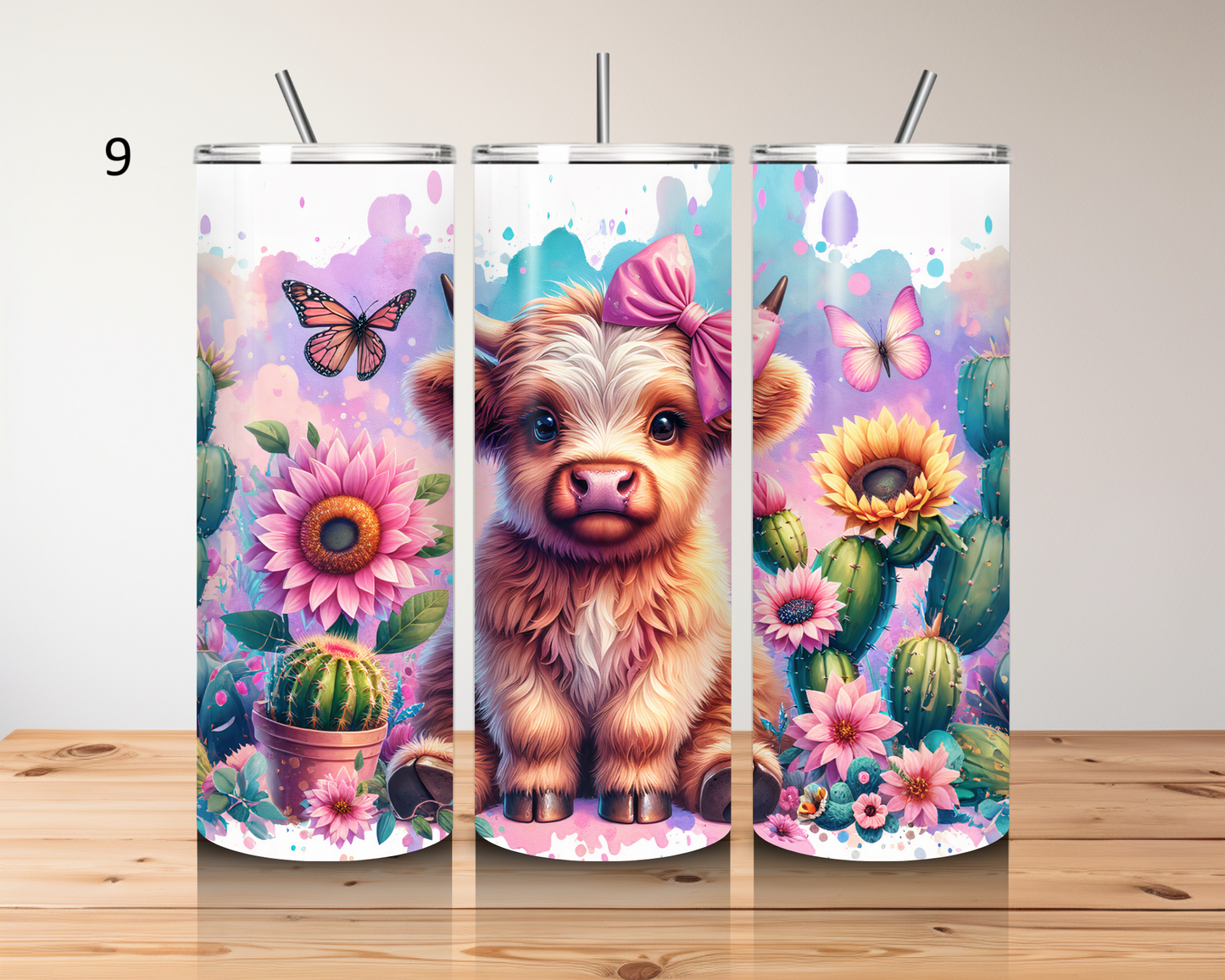 Highland cow-20oz stainless steel tumbler (various colours)