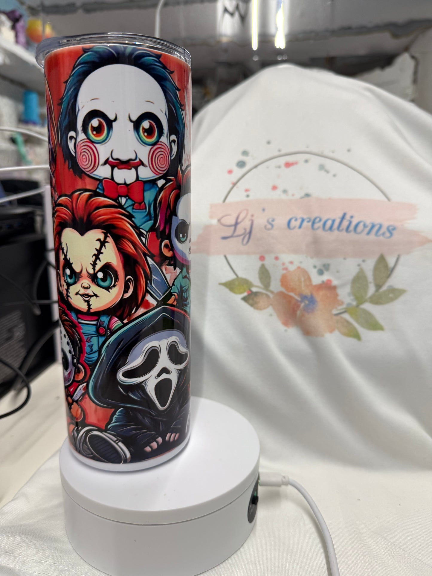 Horror characters as kids - 20oz stainless steel customisable tumbler