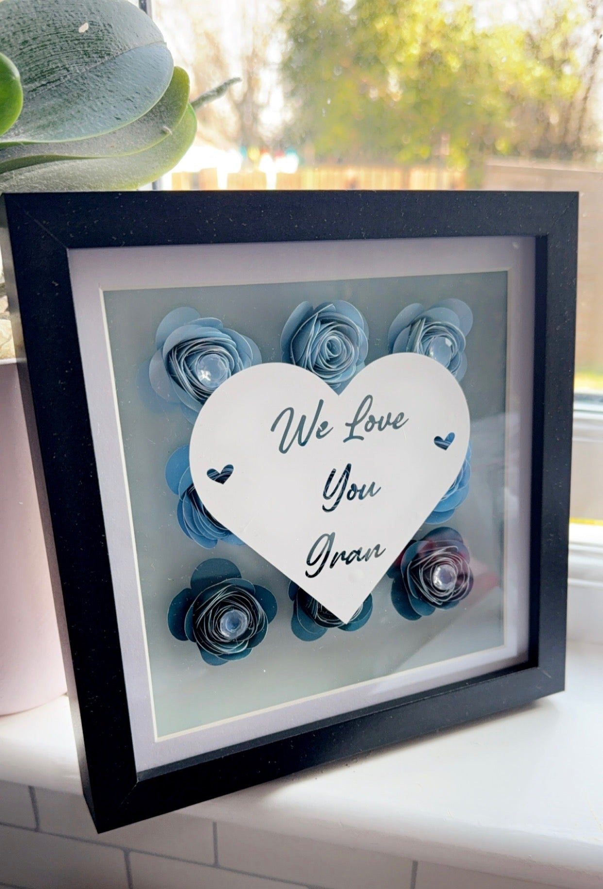 We Love You Gran - decorative shadow box - fully customisable
