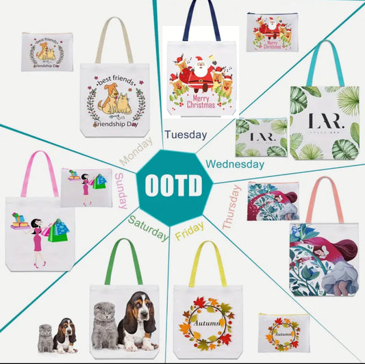 Tote Bag With Matching Smaller Bag- Customisable