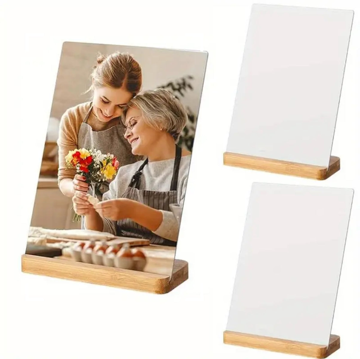 Photo Frame with Wooden Base - Customisable