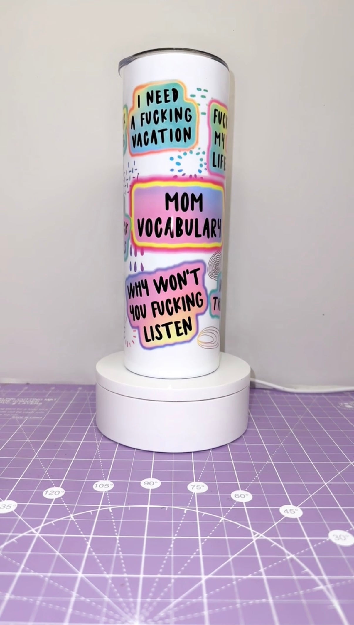 Moms Vocabulary- 20oz stainless steel tumbler