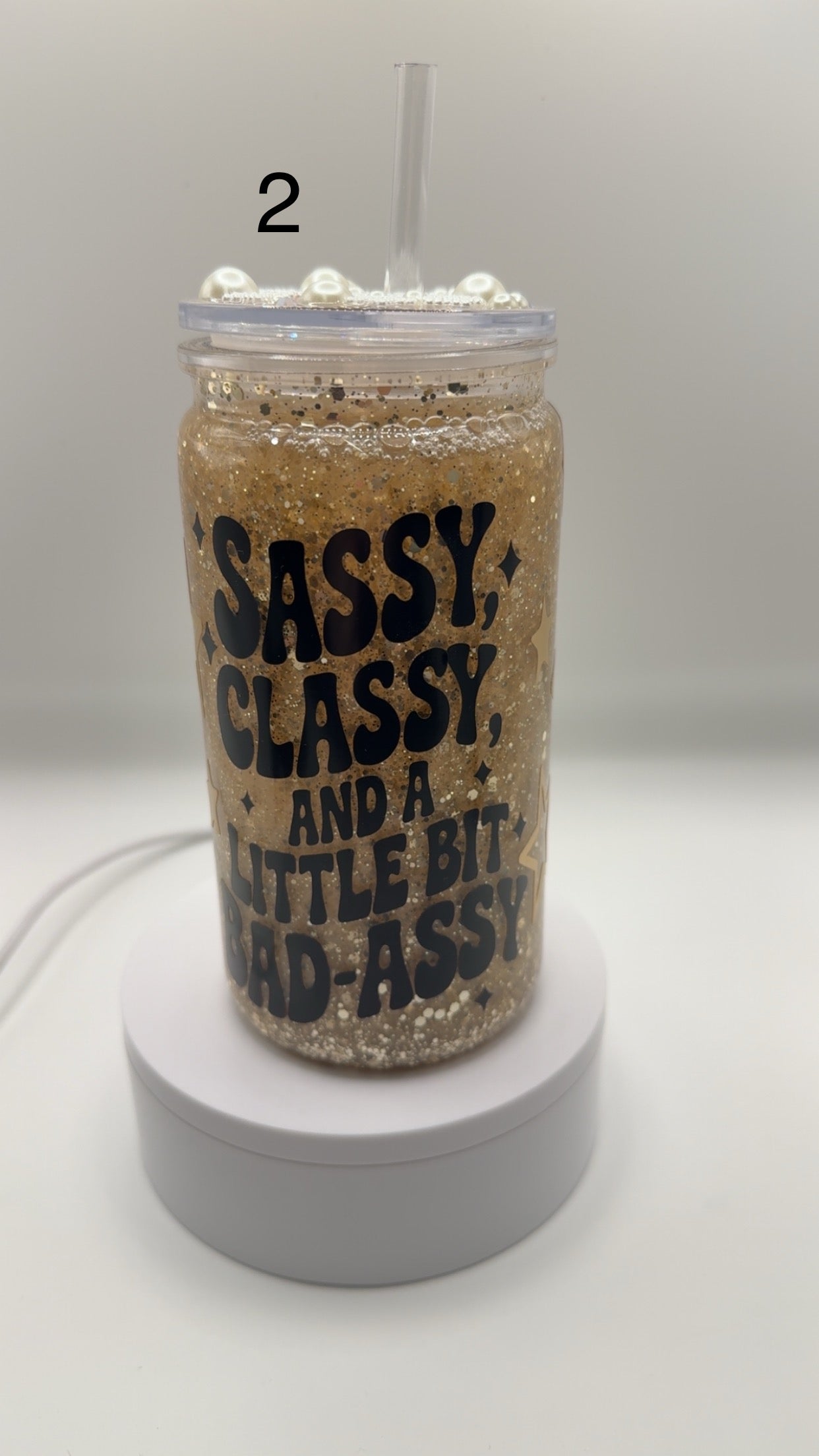 Premade 16oz Libby Cup Snow Globe and Lava Drip Glitter and Liquid Handmade Tumblers Drinkware Classic Beverage