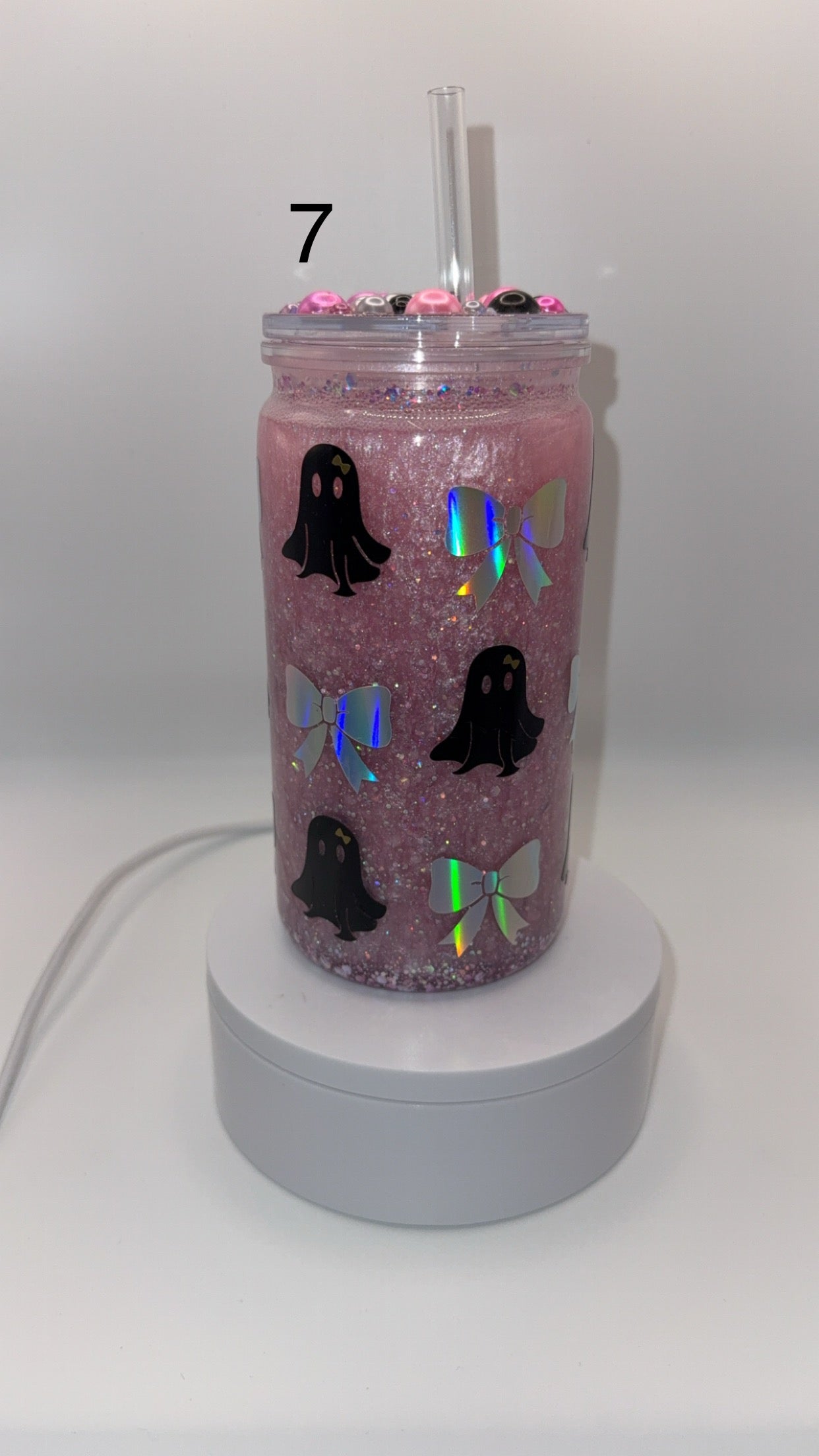 Premade 16oz Libby Cup Snow Globe and Lava Drip Glitter and Liquid Handmade Tumblers Drinkware Classic Beverage