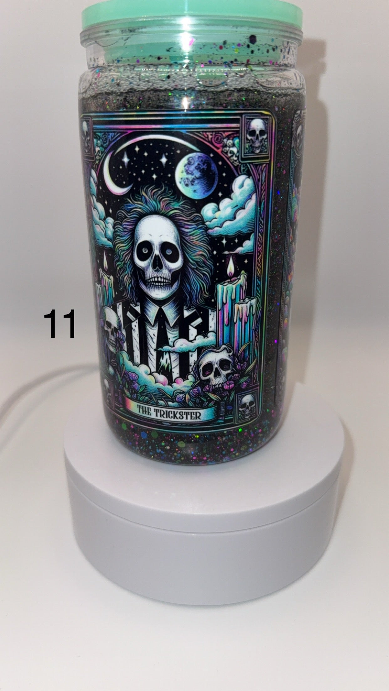 Premade 16oz Libby Cup Snow Globe and Lava Drip Glitter and Liquid Handmade Tumblers Drinkware Classic Beverage