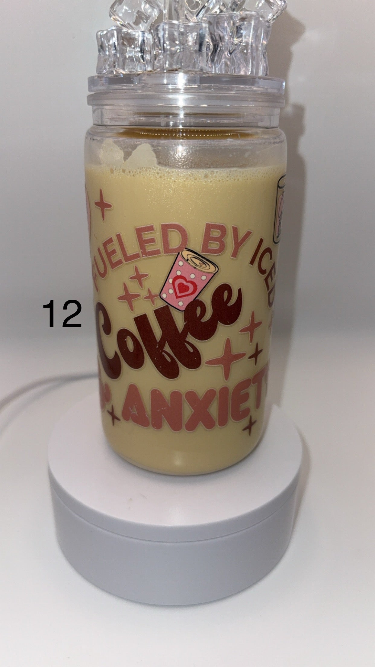 Premade 16oz Libby Cup Snow Globe and Lava Drip Glitter and Liquid Handmade Tumblers Drinkware Classic Beverage