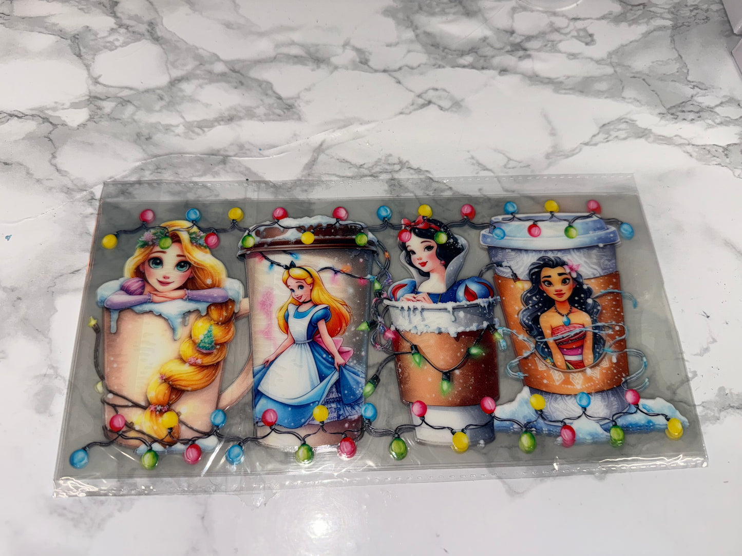 Princess Xmas drink wraps