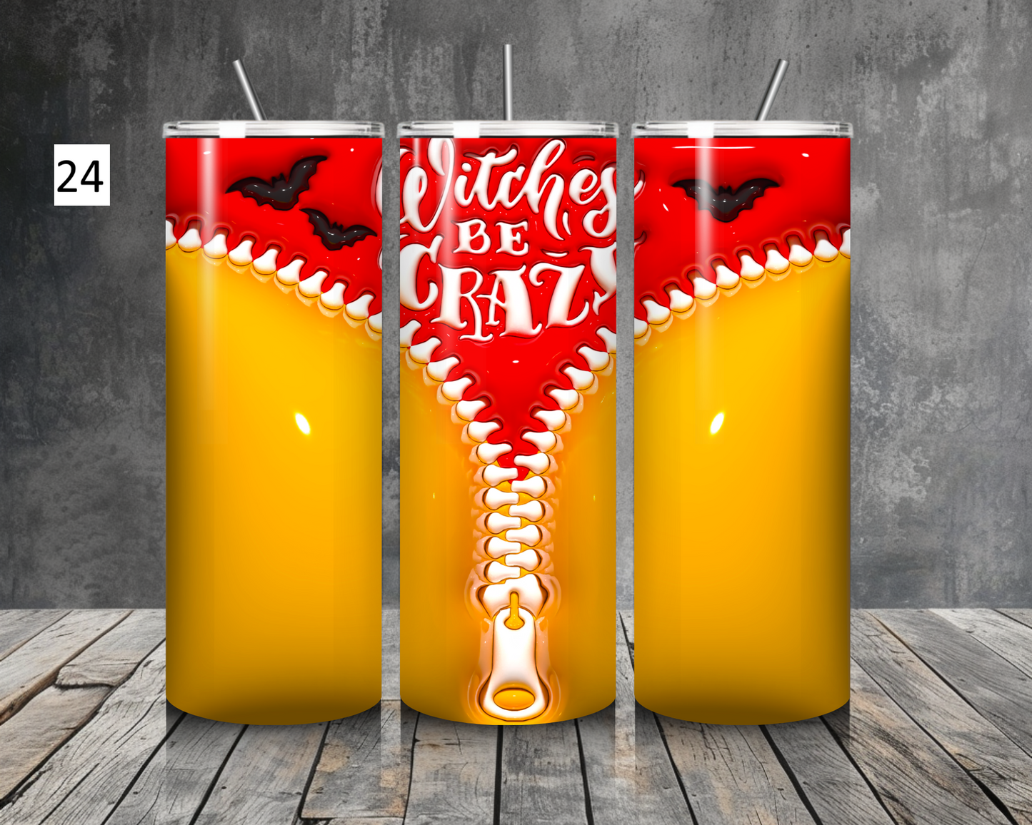 Spooky Halloween inspired 20oz stainless steel tumbler (various colours)