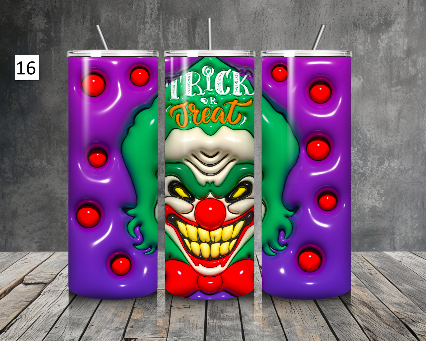 Spooky Halloween inspired 20oz stainless steel tumbler (various colours)