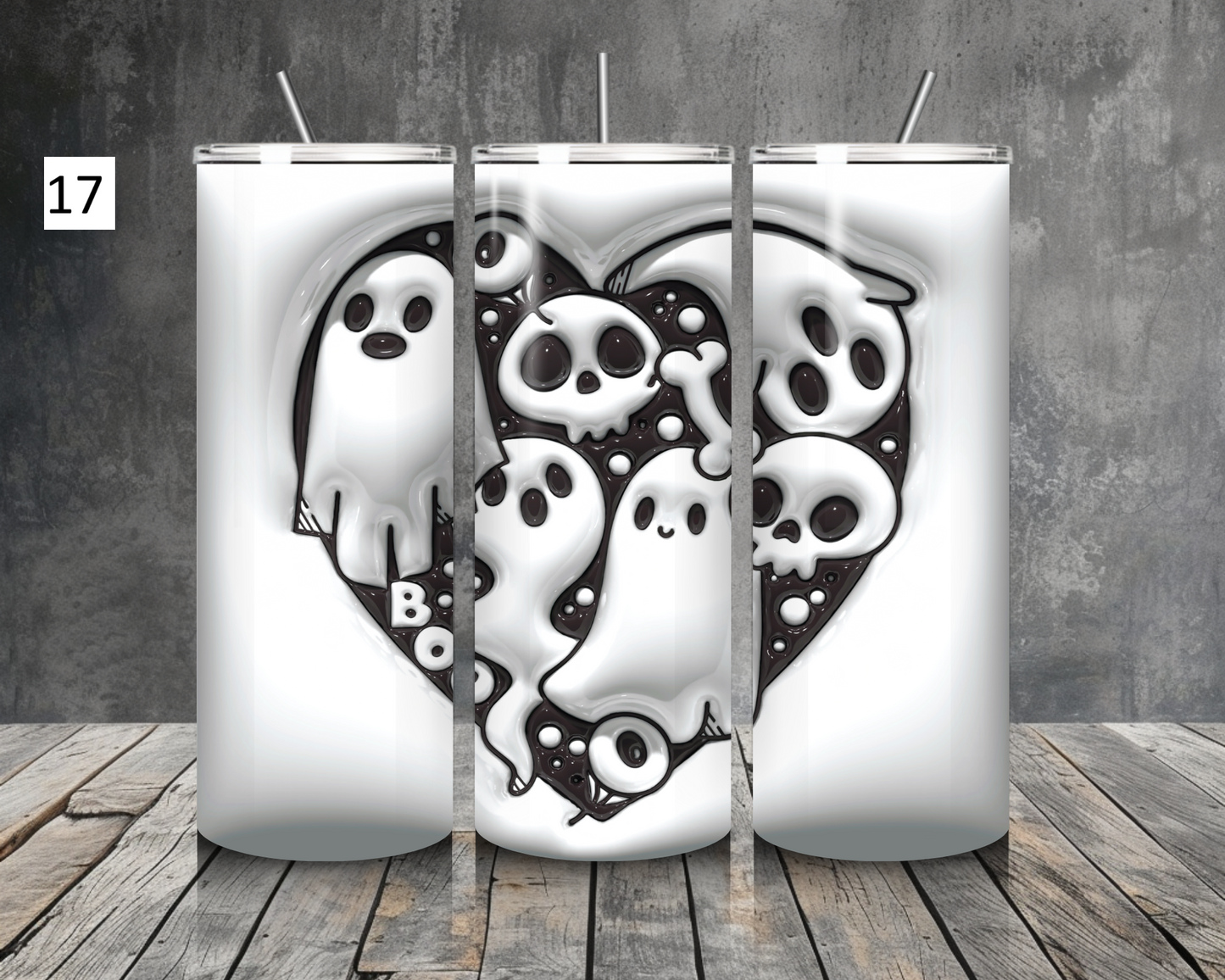 Spooky Halloween inspired 20oz stainless steel tumbler (various colours)