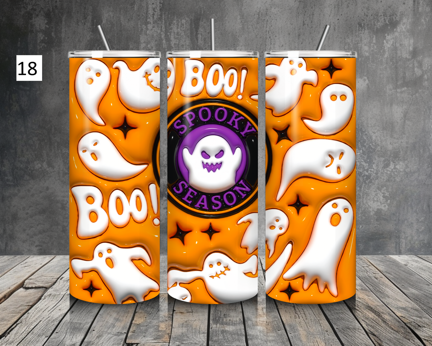 Spooky Halloween inspired 20oz stainless steel tumbler (various colours)