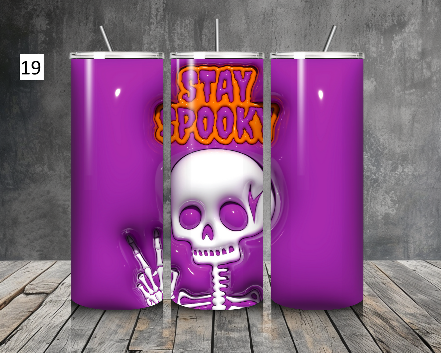 Spooky Halloween inspired 20oz stainless steel tumbler (various colours)