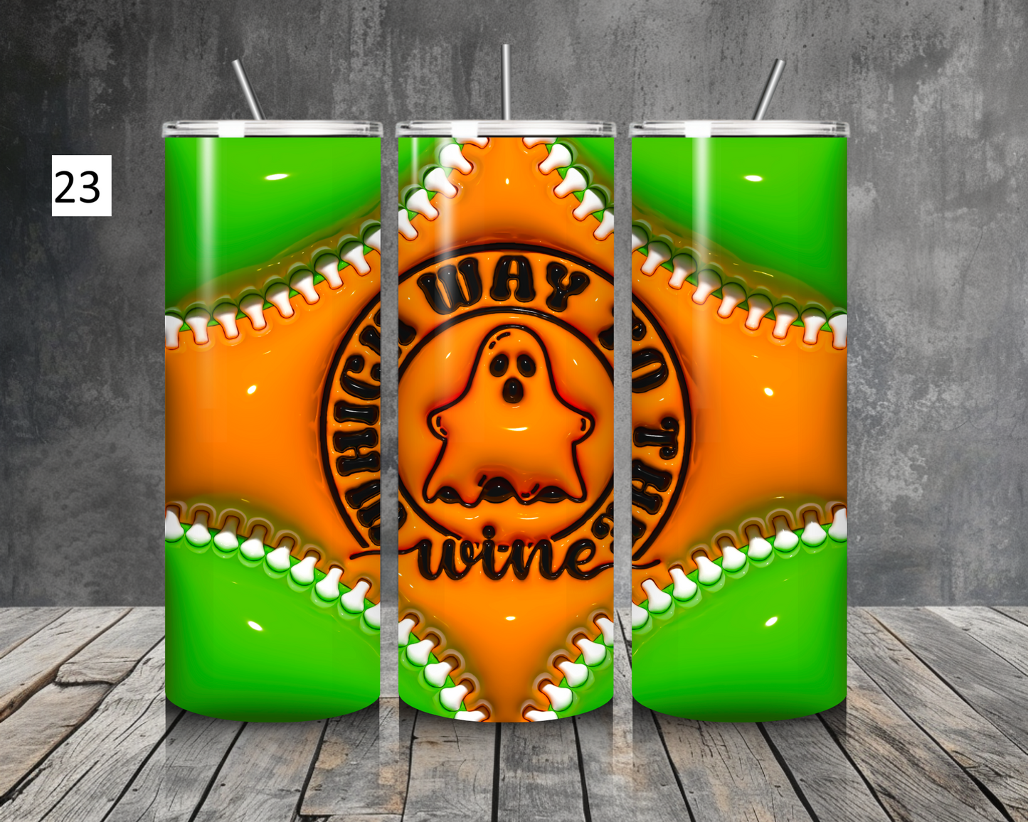 Spooky Halloween inspired 20oz stainless steel tumbler (various colours)