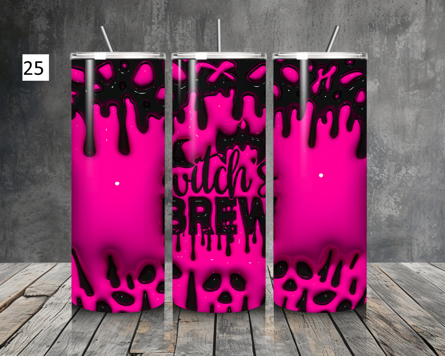 Spooky Halloween inspired 20oz stainless steel tumbler (various colours)