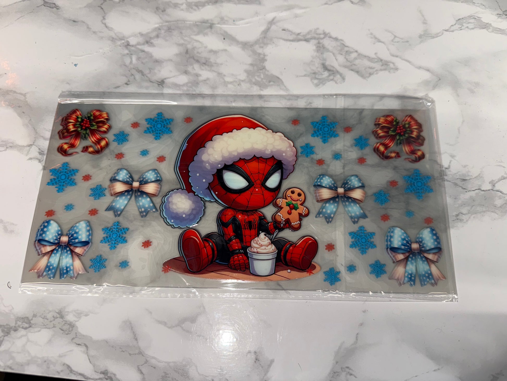 Spiderboy Xmas themed wrap