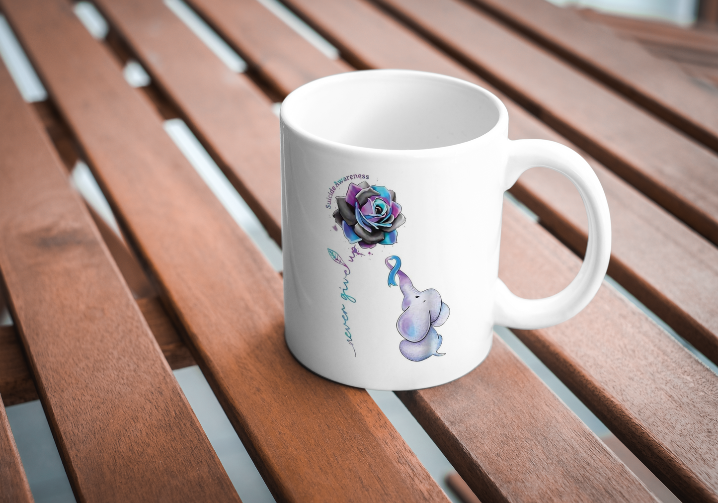 Never Give Up - Suicide Awareness - 11oz ceramic mug