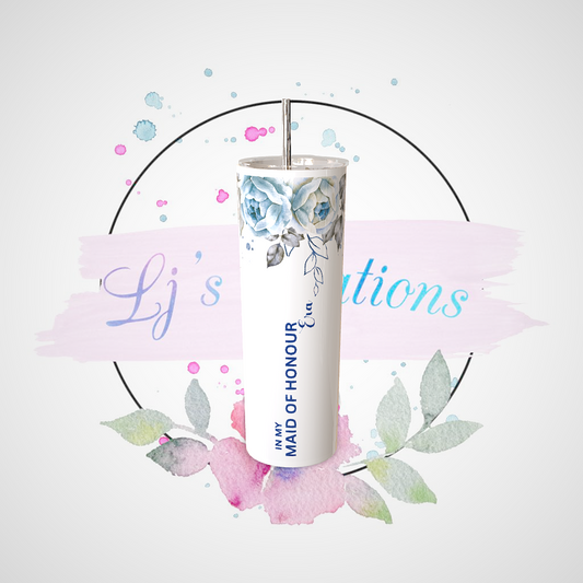 In My Maid of Honour Era - Floral Design - 20oz Stainless Steel Tumbler
