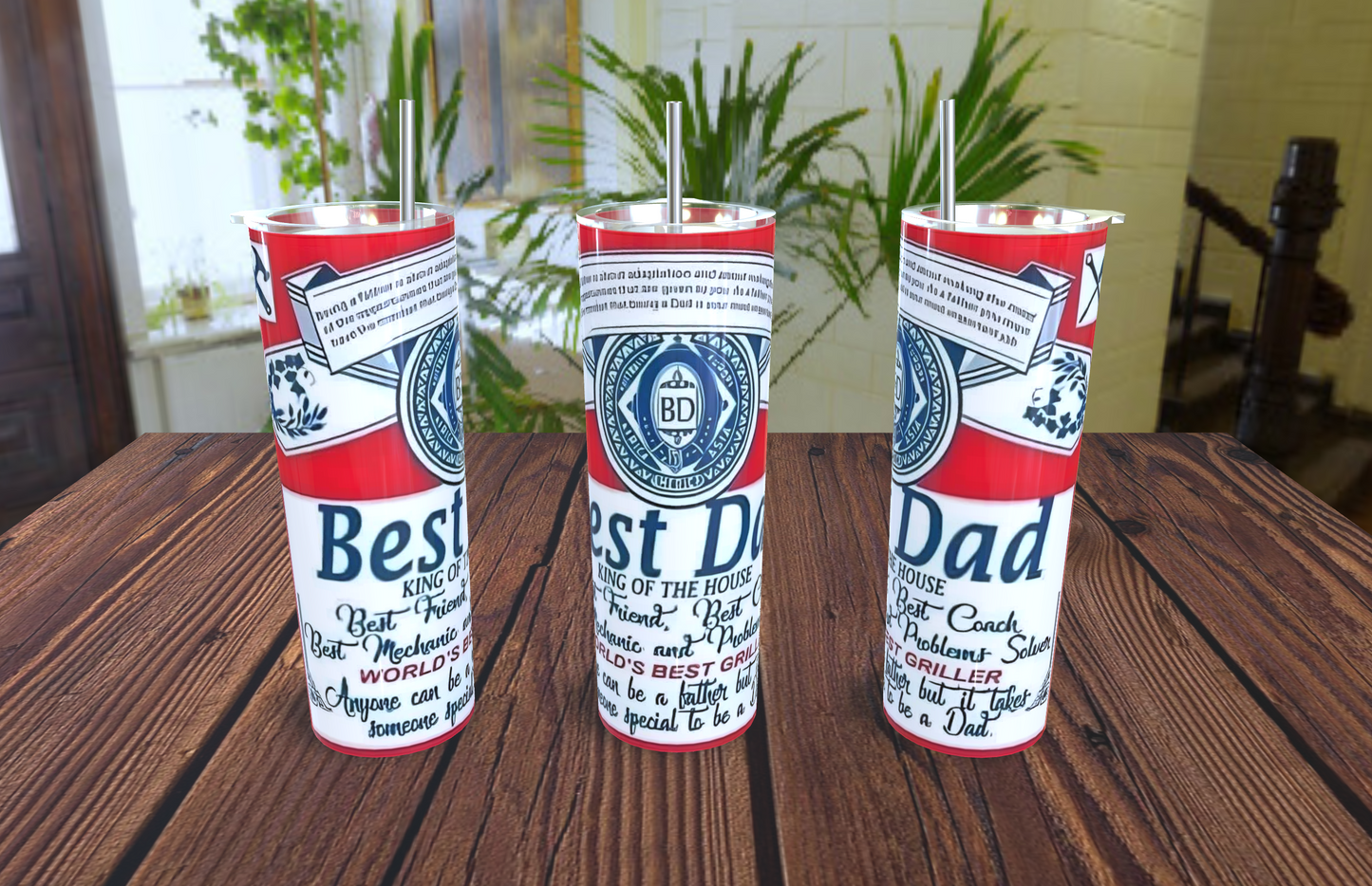 Fathers 20oz stainless steel tumblers - customisable