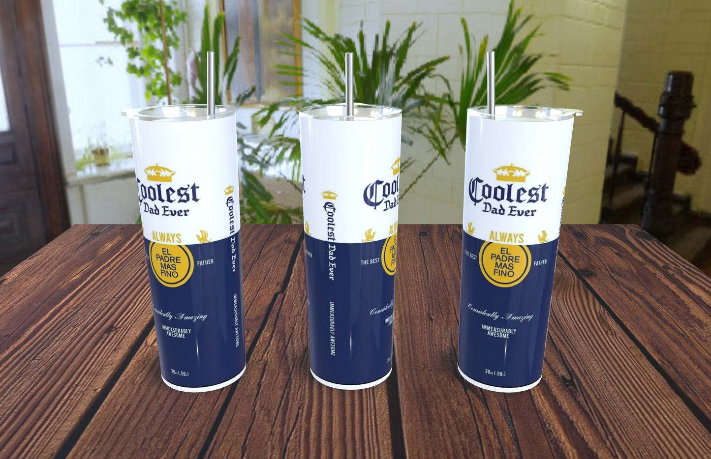 Fathers 20oz stainless steel tumblers - customisable