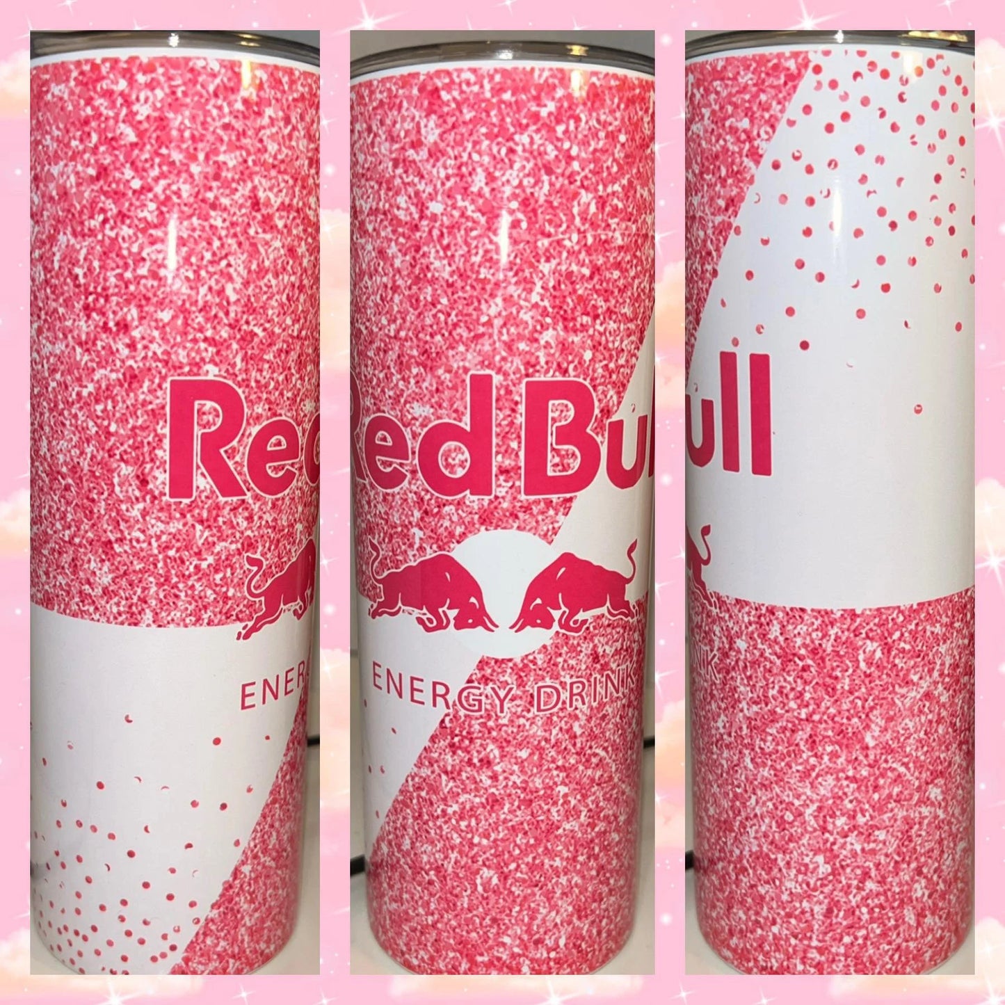 R B design - Pink Glitter - 20oz stainless steel tumbler