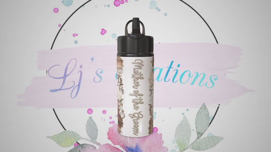 Mother of the Groom - Water Bottle - Cream Coloured Design