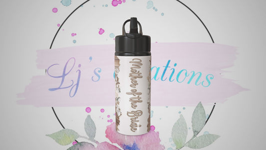 Mother of the Bride - Water Bottle - Cream Coloured Design