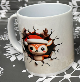 Xmas Mugs with 3D Animal design - 11oz