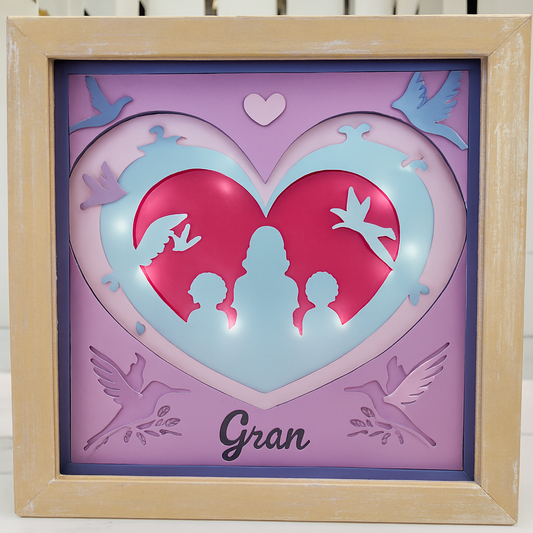 3D Gran Shadow Box with lights - Customisable