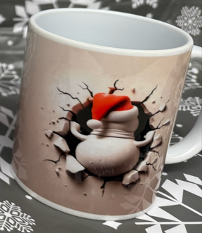 Xmas Mugs with 3D Animal design - 11oz